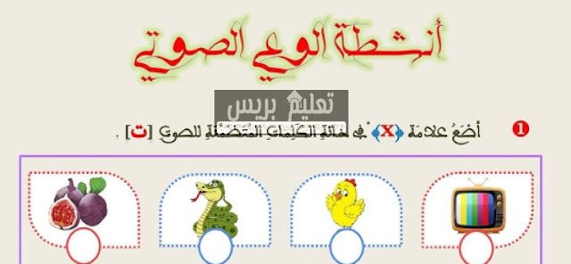 أنشطة قرائية لدعم المتعثرين بالمستوى الأول والثاني وفق القراءة المقطعية