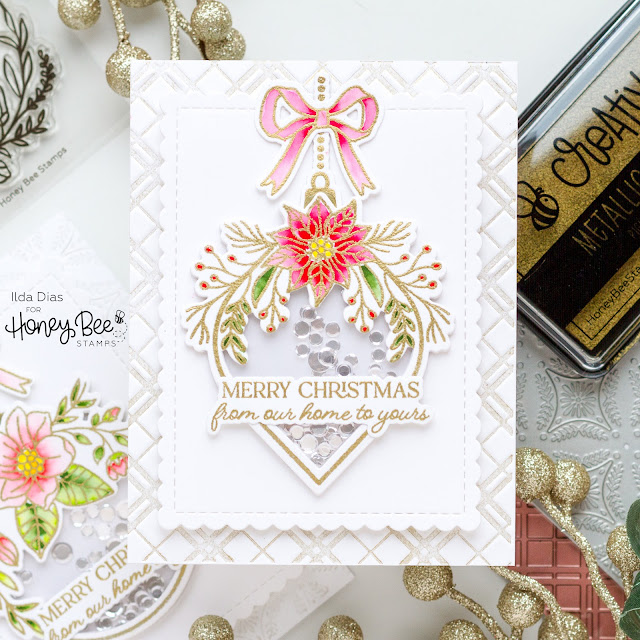 Elegant, Floral Ornament, Shaker Cards, Card Making, Stamping, Die Cutting, handmade card, ilovedoingallthingscrafty, Stamps, how to, Christmas Card, Elegant Floral Frames, dry embossing
