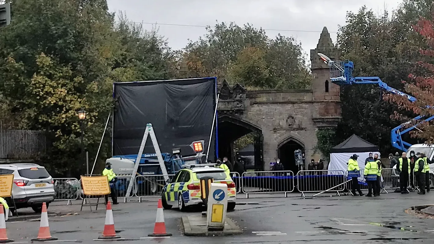 Filming The Batman 2022 Film Anfield Cemetery Liverpool