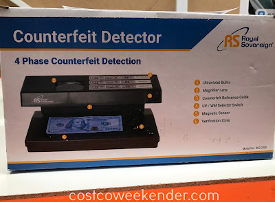 Costco 357450 - Don't get ripped off and have some peace of mind with the Royal Sovereign Counterfeit Detector