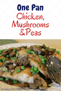 One Pan Chicken, Mushroom, and Peas