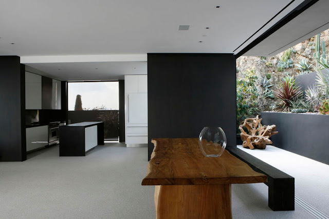 Picture of wooden table in the dining room