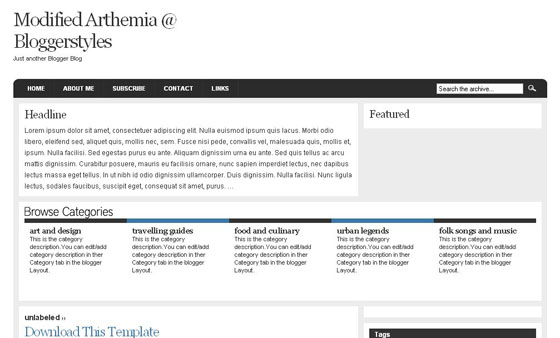 Free blogspot template