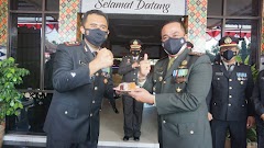 Sambangi Mako Polres Pekalongan Kota Dandim Pekalongan Ucapkan Dirhagayu Polri Ke-75