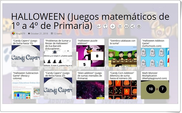 "12 Juegos de Matemáticas sobre HALLOWEEN de 1º a 4º de Primaria"