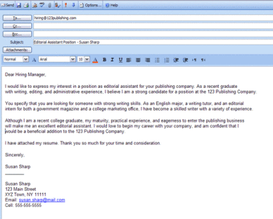 Professional Email Format - Slim Image