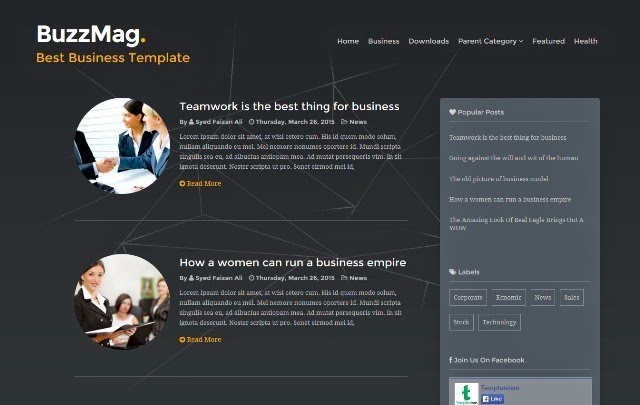 Buzzmag business blogger template