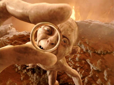 Gollum and his precious ring (The Lord Of The Rings)