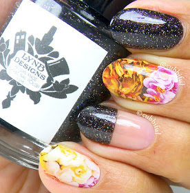 Halloween Floral Nails