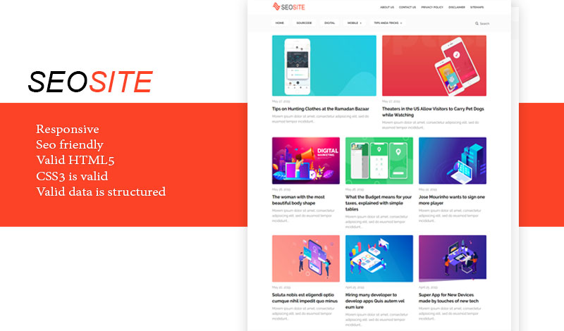 Seosite Responsive Blogger Template