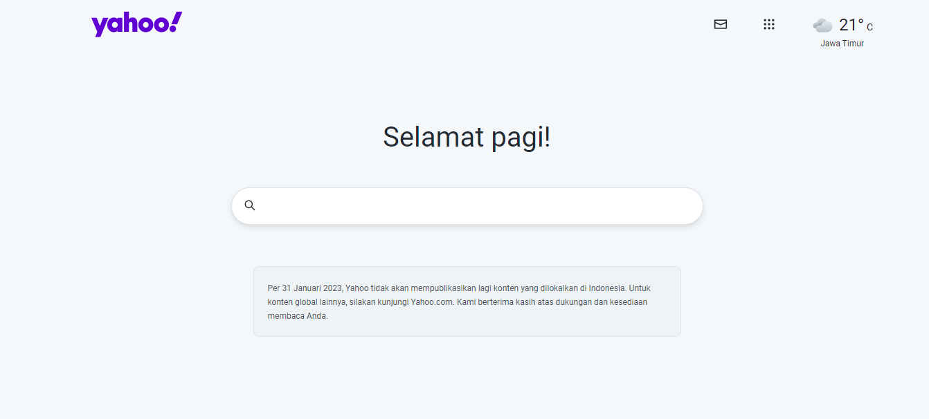 Yahoo Indonesia di Tutup
