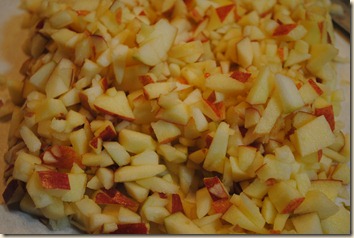 chopped apples