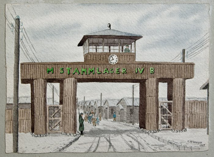 Stalag IV-B; F. McGregor watercolour