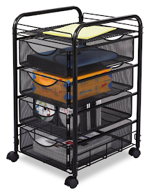 mesh cart with four drawers