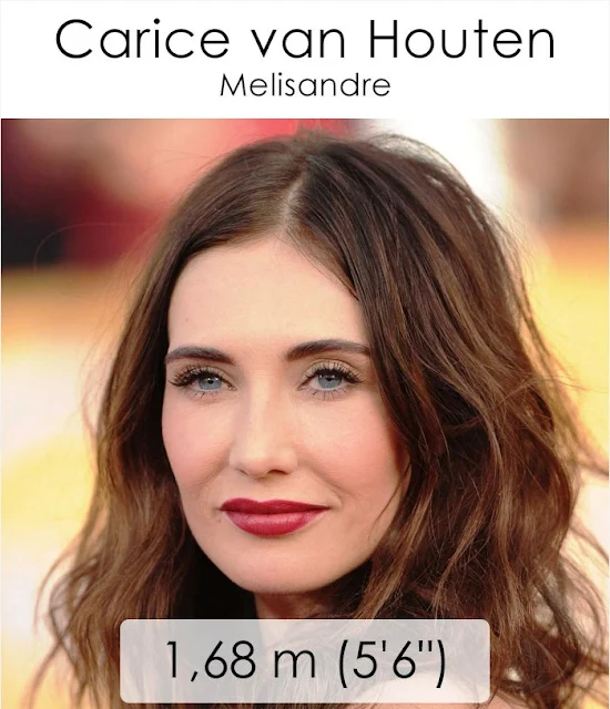 Carice van Houten (Melisandre) 1.68 m