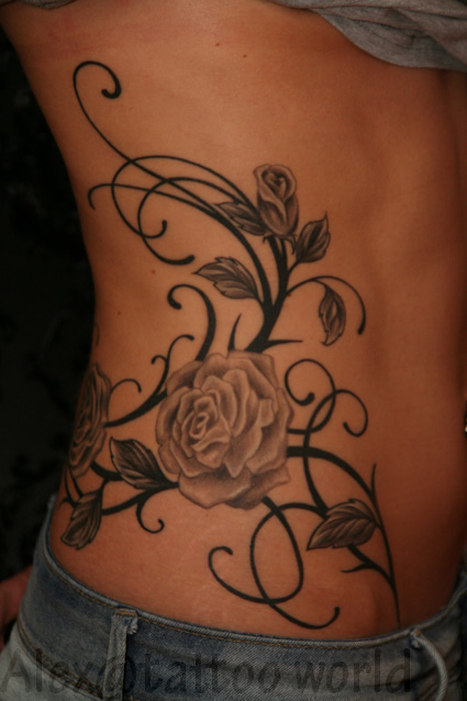 Flower ornamental tattoo by Alex Not recent work by Alex 