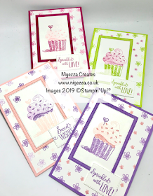 Hello Cupcake Pinkies Team Card Swap Stampin Up Nigezza Creates