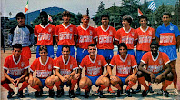 GAZÉLEC F. C.  AJACCIO - Ajaccio, Córcega, Francia - Temporada 1986-87 - Gobert, Lamon, Versini, Focone, Collina, Ferri, Gentili y Calleja (entrenador); Cavalli, Faedda, Vigneau, Muselli, Casimiri y Lobe - El Gazélec Football Club Ajaccio es un club de fútbol francés de la ciudad de Ajaccio, en la isla de Córcega. Fue fundado en el año 1910 y juega en la Ligue 2.