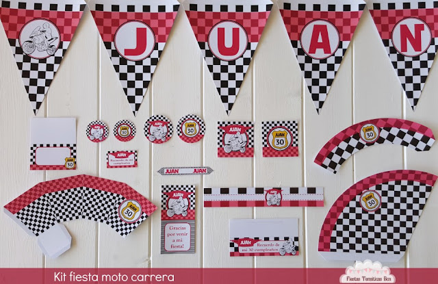 kit de fiesta moto carrera