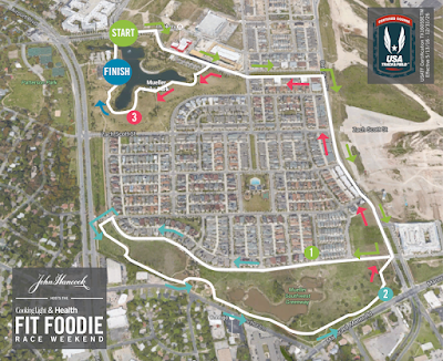 Fit Foodie Austin 5k Mueller course map