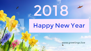 Sun flowers in New year greetings