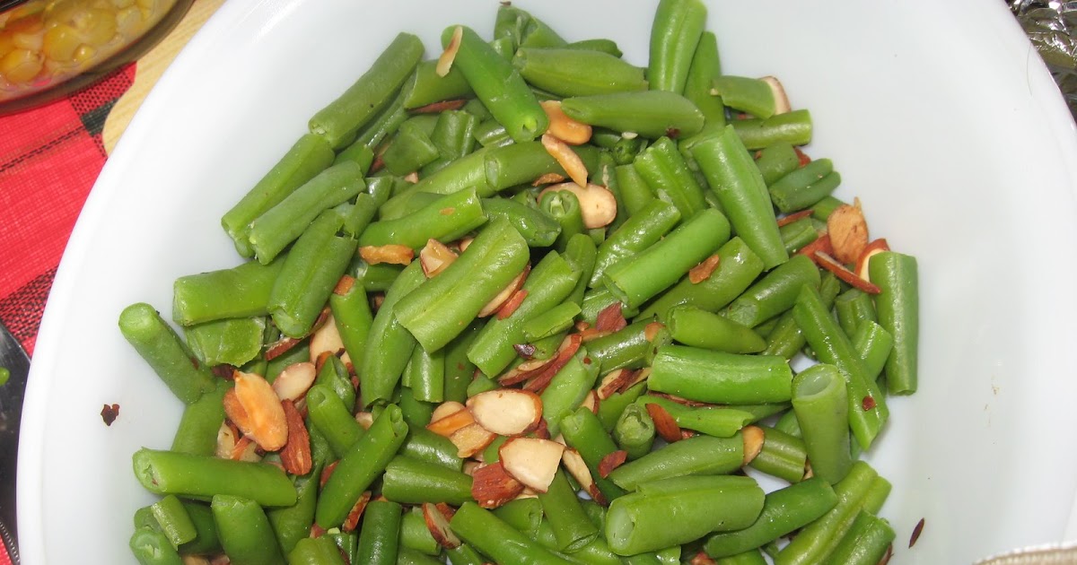 nannykim's recipes: toasted almond green beans