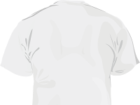 White T Shirt Template Back