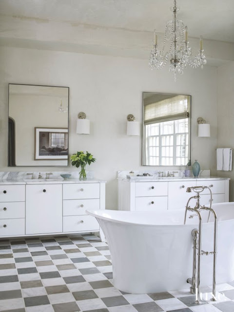 Provence style French chateau luxurious bathroom in Houston - found on Hello Lovely Studio