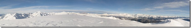 panorama 180° dalla cima