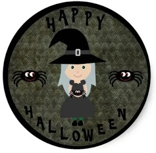 Simpático Halloween: Etiquetas, Stickers o Toppers para Imprimir Gratis. 