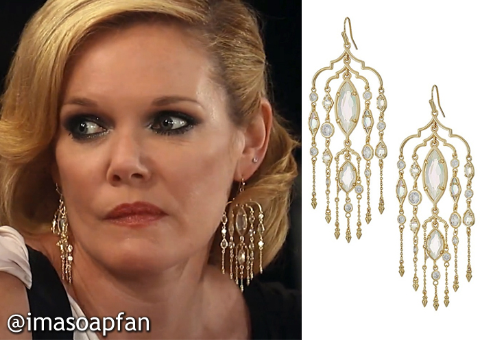 Ava Jerome, Maura West, Crystal Chandelier Earrings, Kendra Scott, Nurses Ball, GH, General Hospital