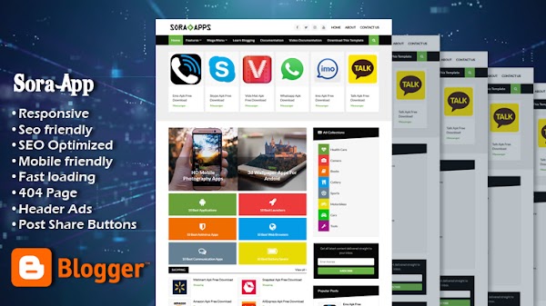 Sora App Responsive Blogger Template