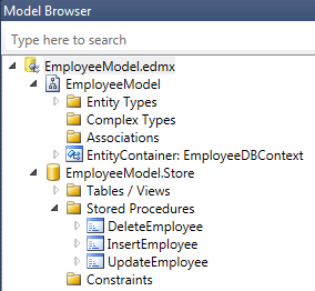 model browser in entity framework