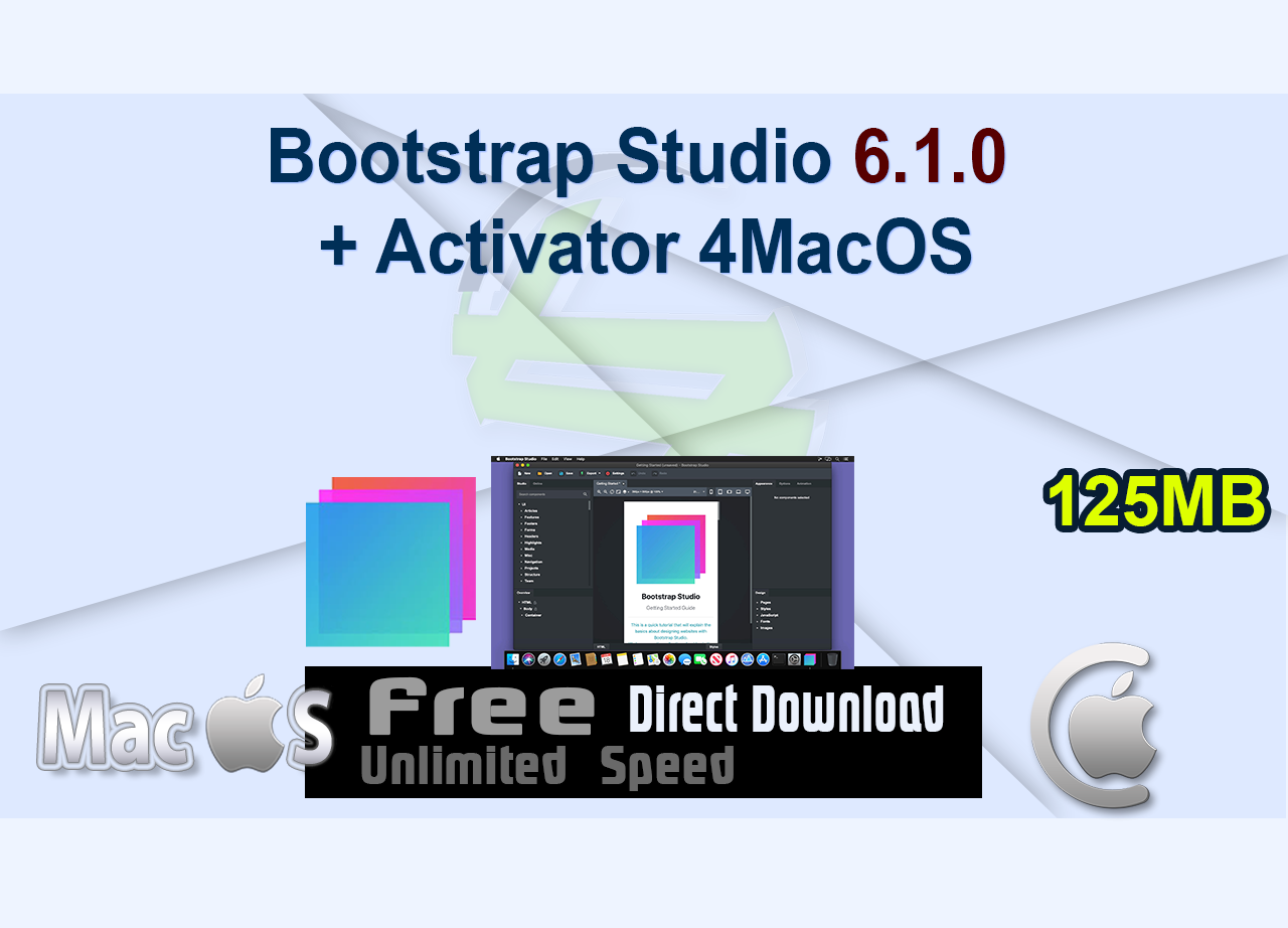 Bootstrap Studio 6.1.0 + Activator 4MacOS
