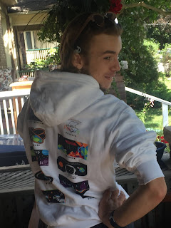 Seb's Shad hoodie arrived. Have you ever seen anything whiter!!