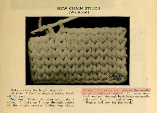 The waistcoat stitch aka the new chain stitch