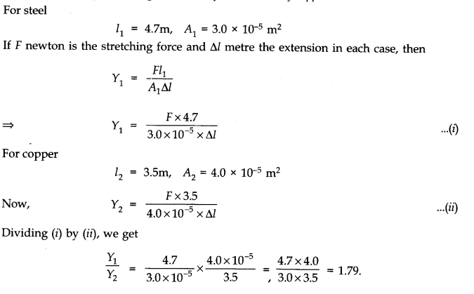 Solutions Class 11 Physics Chapter -9 (Mechanical Properties of Solids)