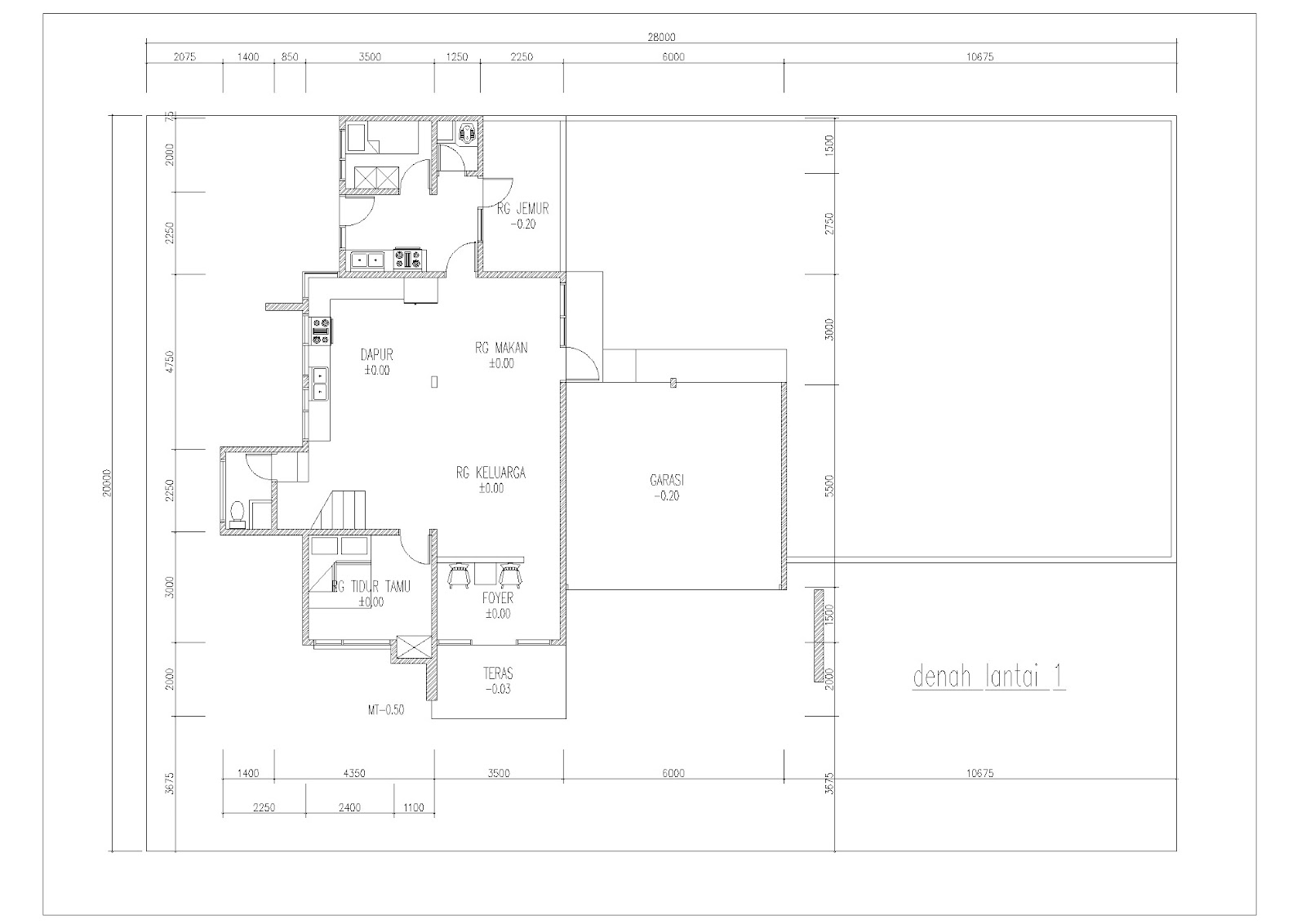 Desain Rumah  Contoh Gambar  Denah Rumah  Dua  Lantai 