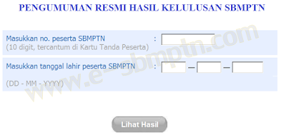 CEK PENGUMUMAN KELULUSAN SBMPTN 2015 (http://pengumuman.sbmptn.or.id )