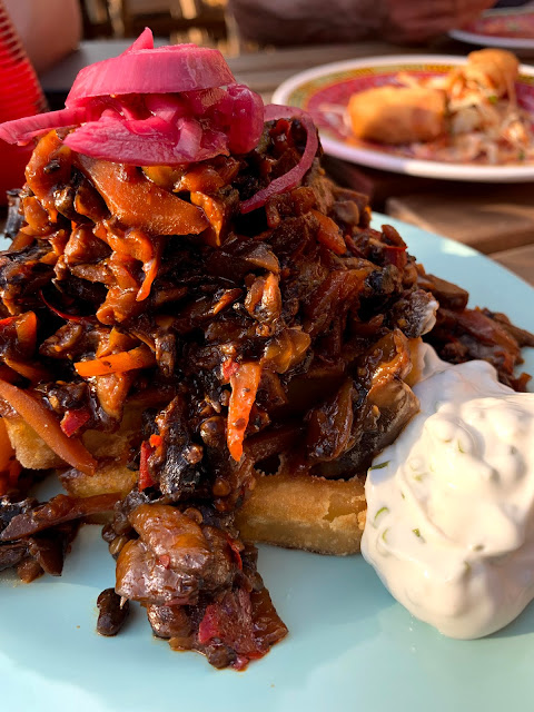 mushrooms and waffle, Ling Lings TOLA Peckham