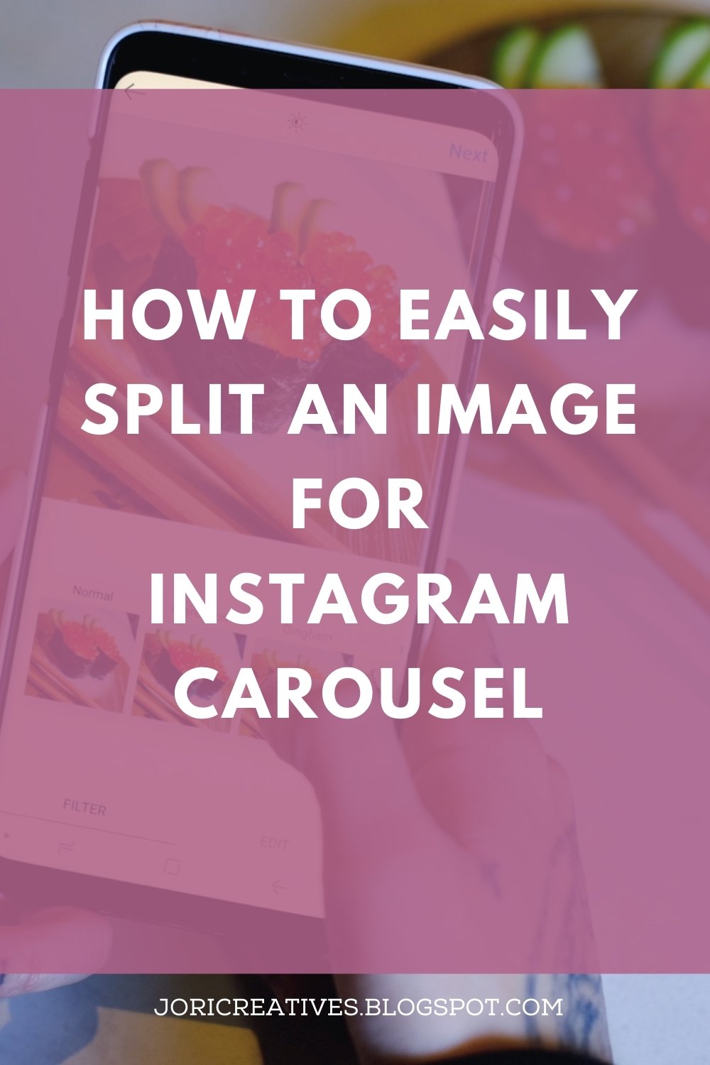 How to easily split an image for instagram carousel