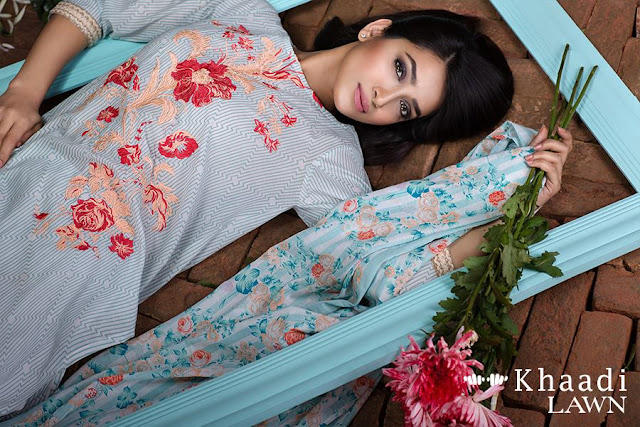 Khaadi Party Wear Lawn Summer Dresses Collection 2016