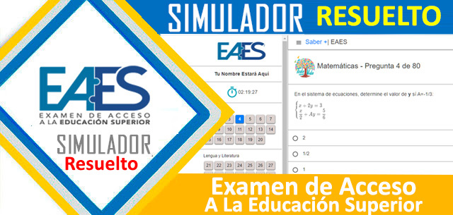 Simulador EAES Examen Senescyt 2020 Resuelto