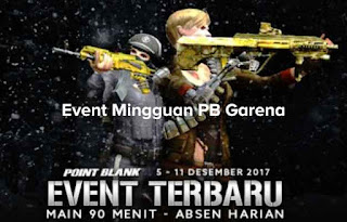 Event Mingguan PB Garena 5 Desember 2017 Winter Warrior Spesial Login, Main 60 Menit, Main 90 Menit, Login dan Absen Harian serta Kartu Misi