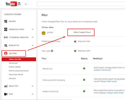 channel youtube sudah terverifikasi