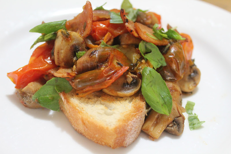 Bacon Mushroom and Tomato Medley - A Dash Of Flavour Printable Recipes