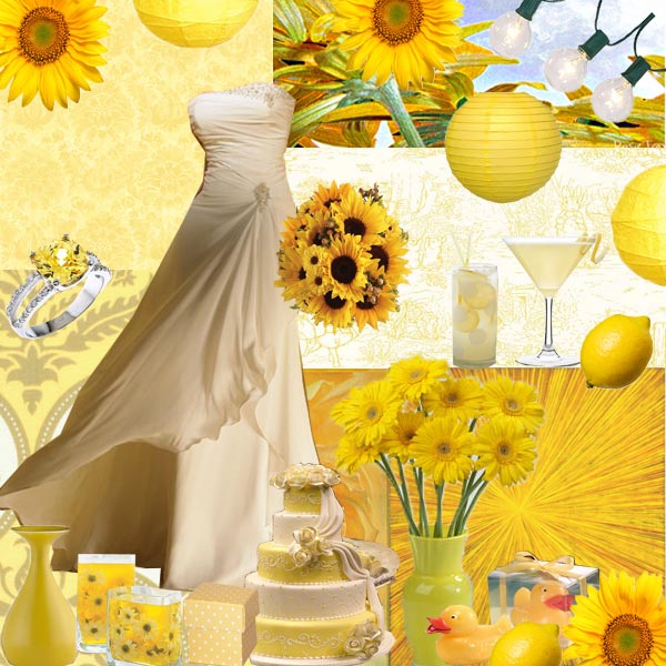 I want a yellow wedding theme because yellow looks like sunflower that 