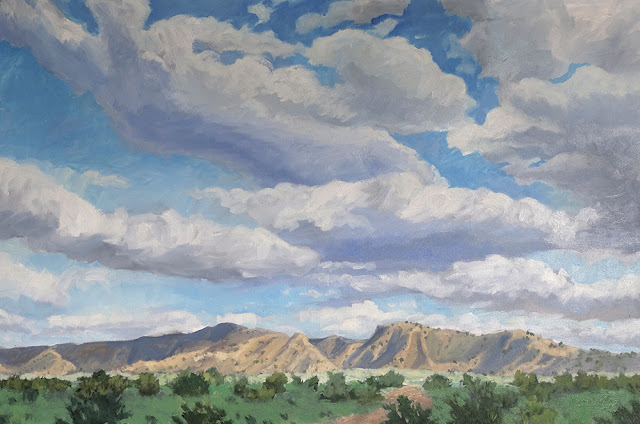 New Mexico Big Sky Vista, 1 – Laura's New Mexico - original oil painting by Santa Fe artist Dawn Chandler