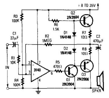 Op Amp Audio Amplifier Circuit Diagram