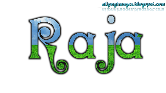 Raja 3D name PNG image